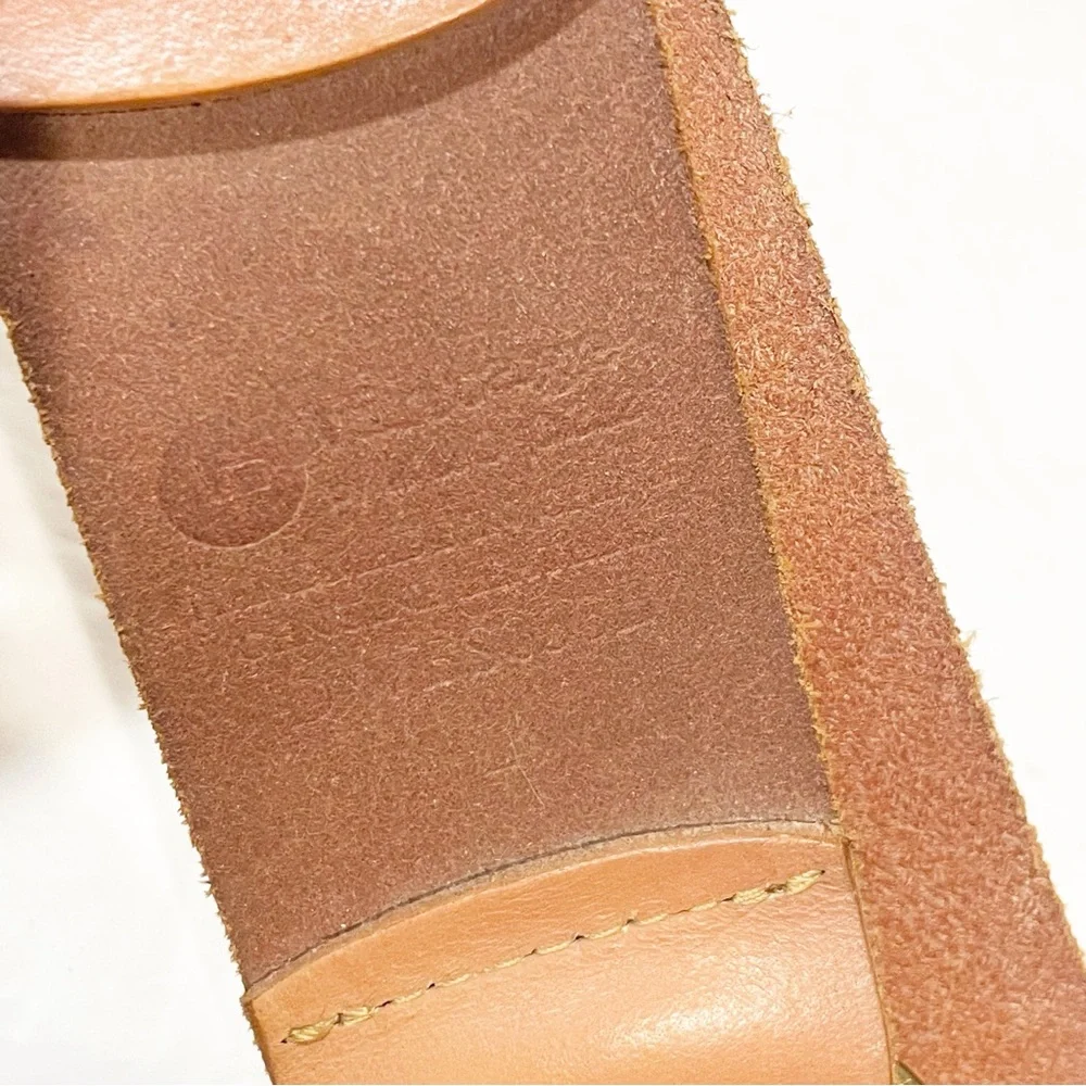 Vintage by Linea Pelle Size Large Brown Leather‎ Multi Strap Handmade Belt